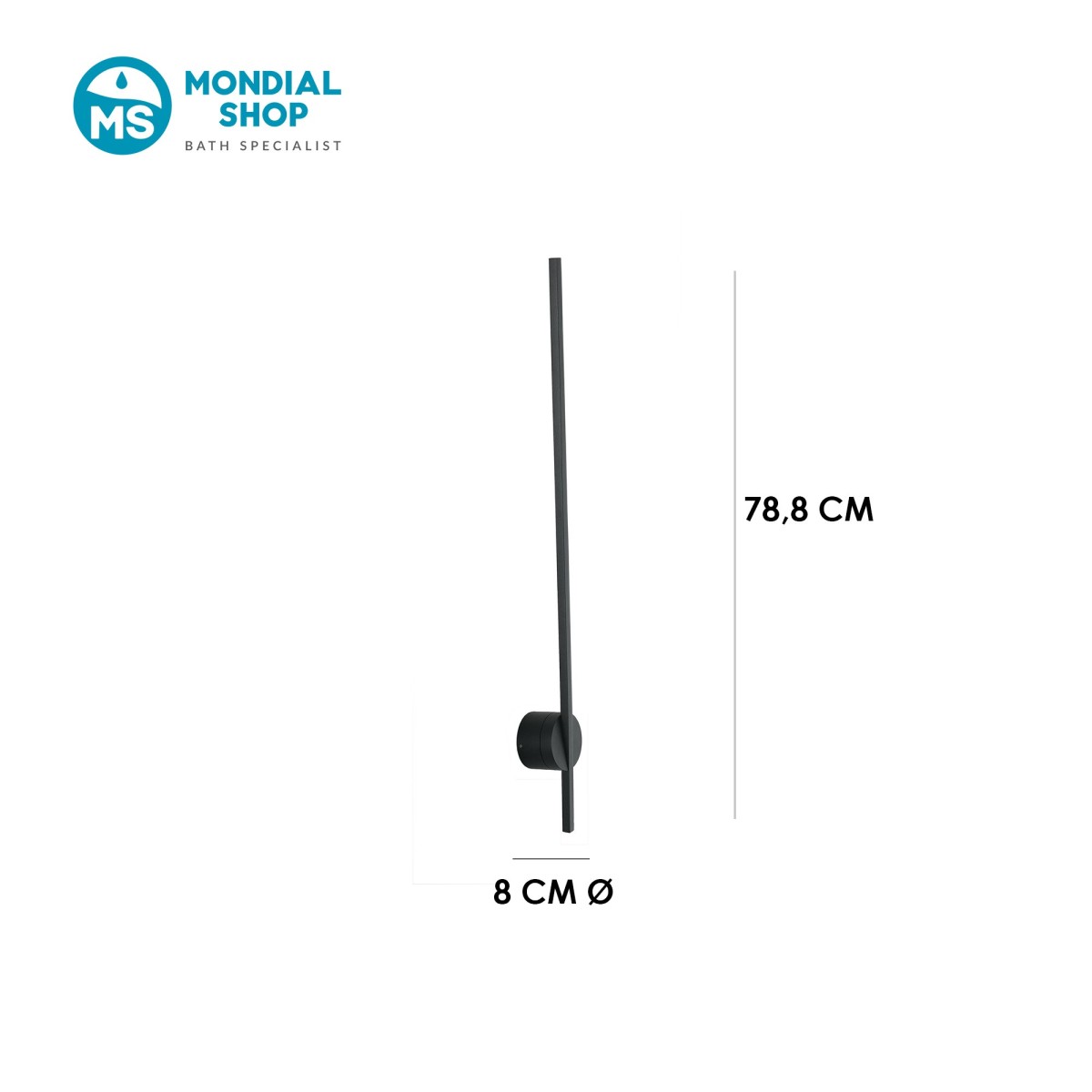 10-W-LED-Wandleuchte, Weiß oder Schwarz | Mondialshop