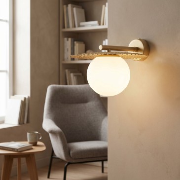 applique moderna da parete disponibile nella pregiata finitura oro o nel moderno nero opaco, con attacco G9.