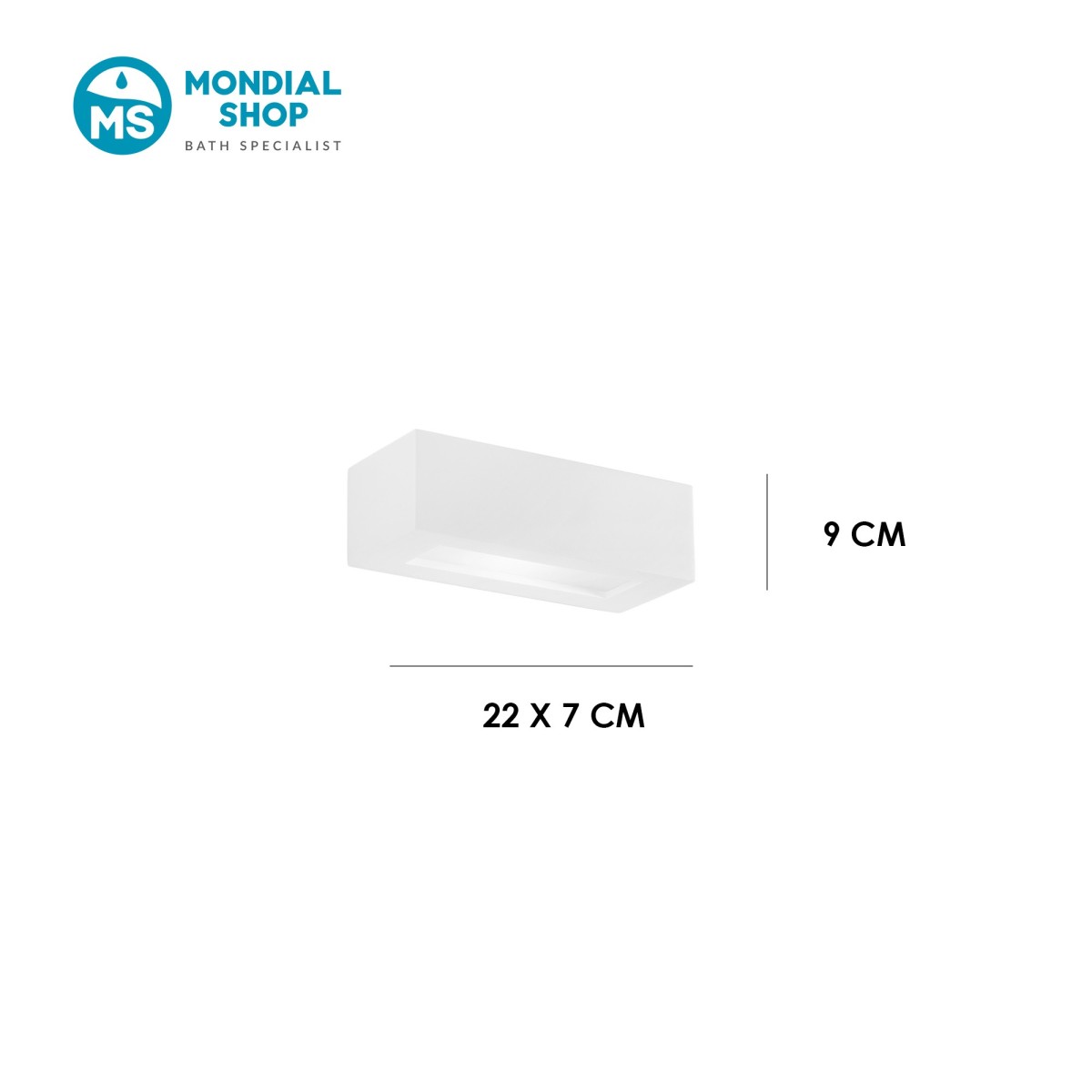 Überstreichbare Gips-Wandleuchte 2xE14 | Mondialshop