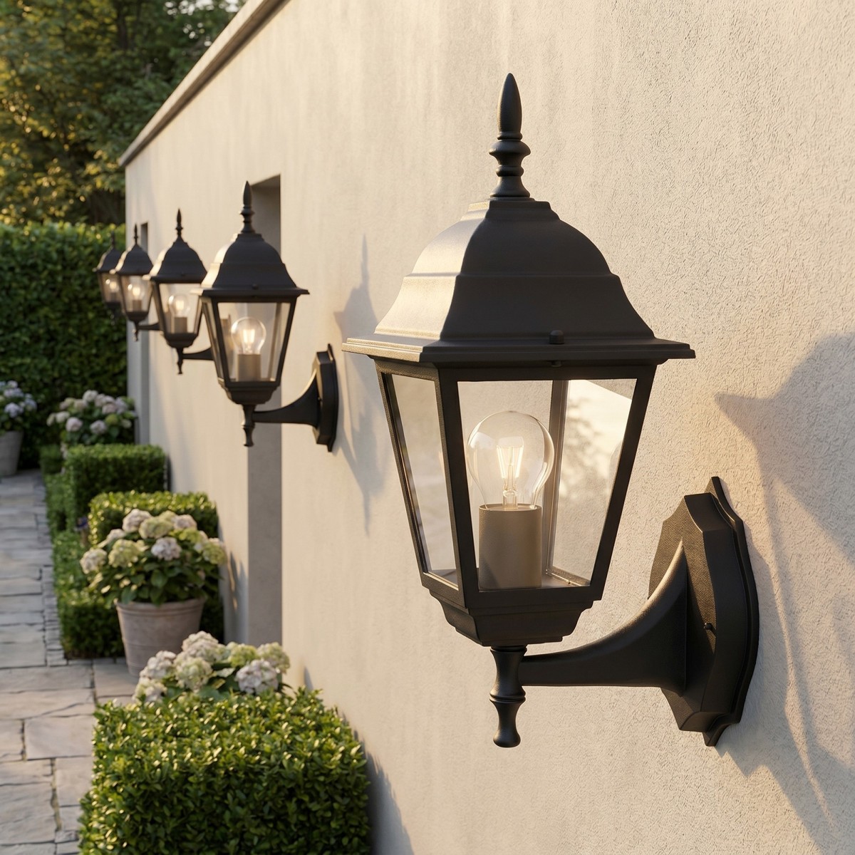 Lanterne extérieure E27 orientée vers le haut | Mondialshop