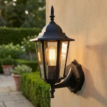 Applique murale d'extérieur lanterne orientée vers le haut | Mondialshop