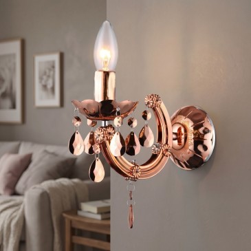 Applique murale moderne en cristal E14 | Mondialshop