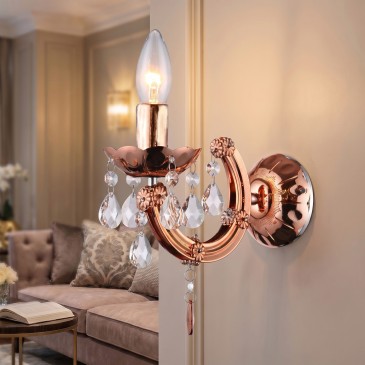 Moderne Kristall-Wandleuchte E14 | Mondialshop
