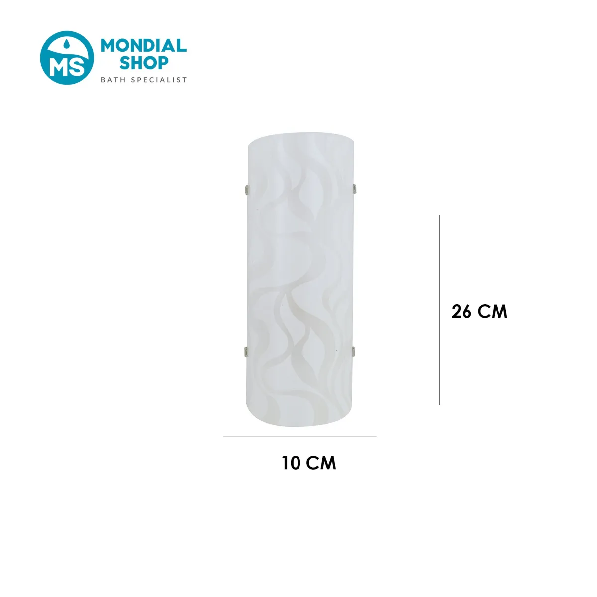 8W weiße LED-Wandleuchte mit Wellenmuster | Mondialshop