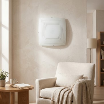 Plafonnier carré à paillettes disponible en 3 tailles | Mondialshop