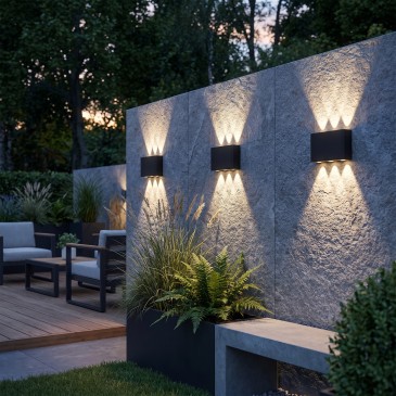 Moderne Wandleuchte mit doppelter Lichtabstrahlung | Mondialshop