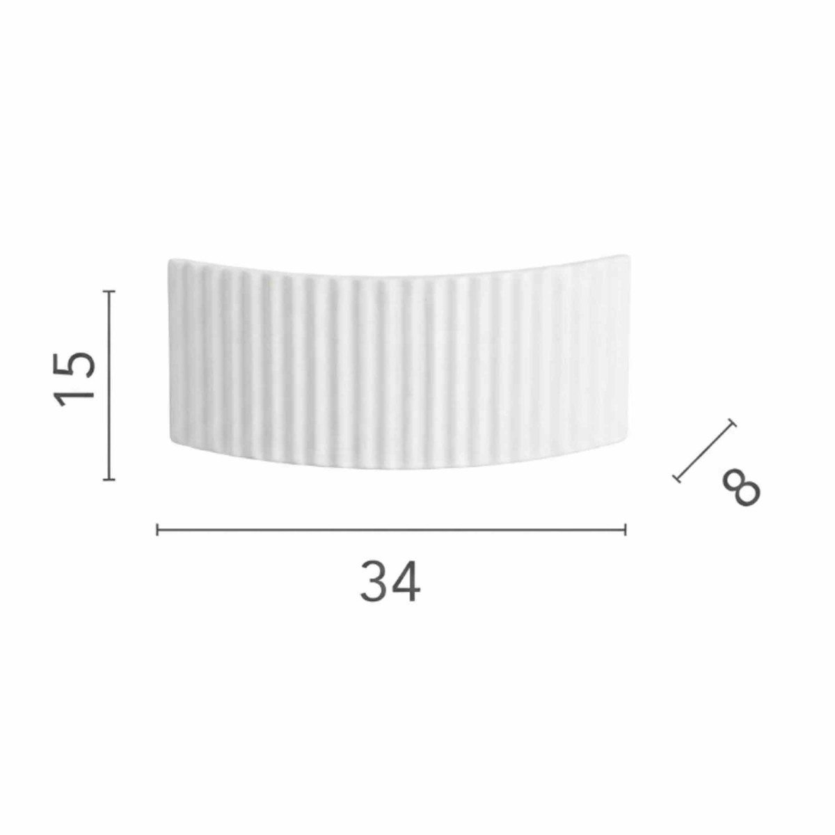 Applique in Gesso Verniciabile 2xG9 | Mondialshop
