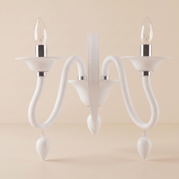 Applique Moderna in Cristallo bianco