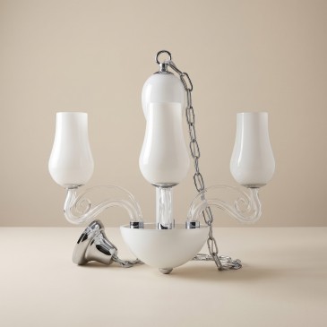 Suspension en verre soufflé teinté, E14 | Mondialshop