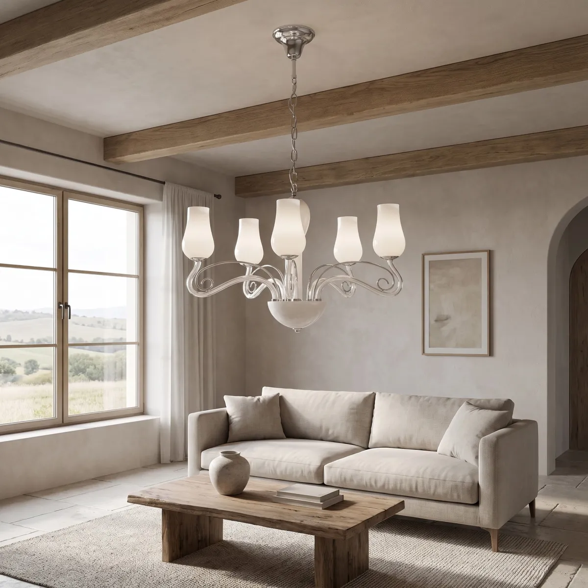 Suspension en verre soufflé ombré | Mondialshop