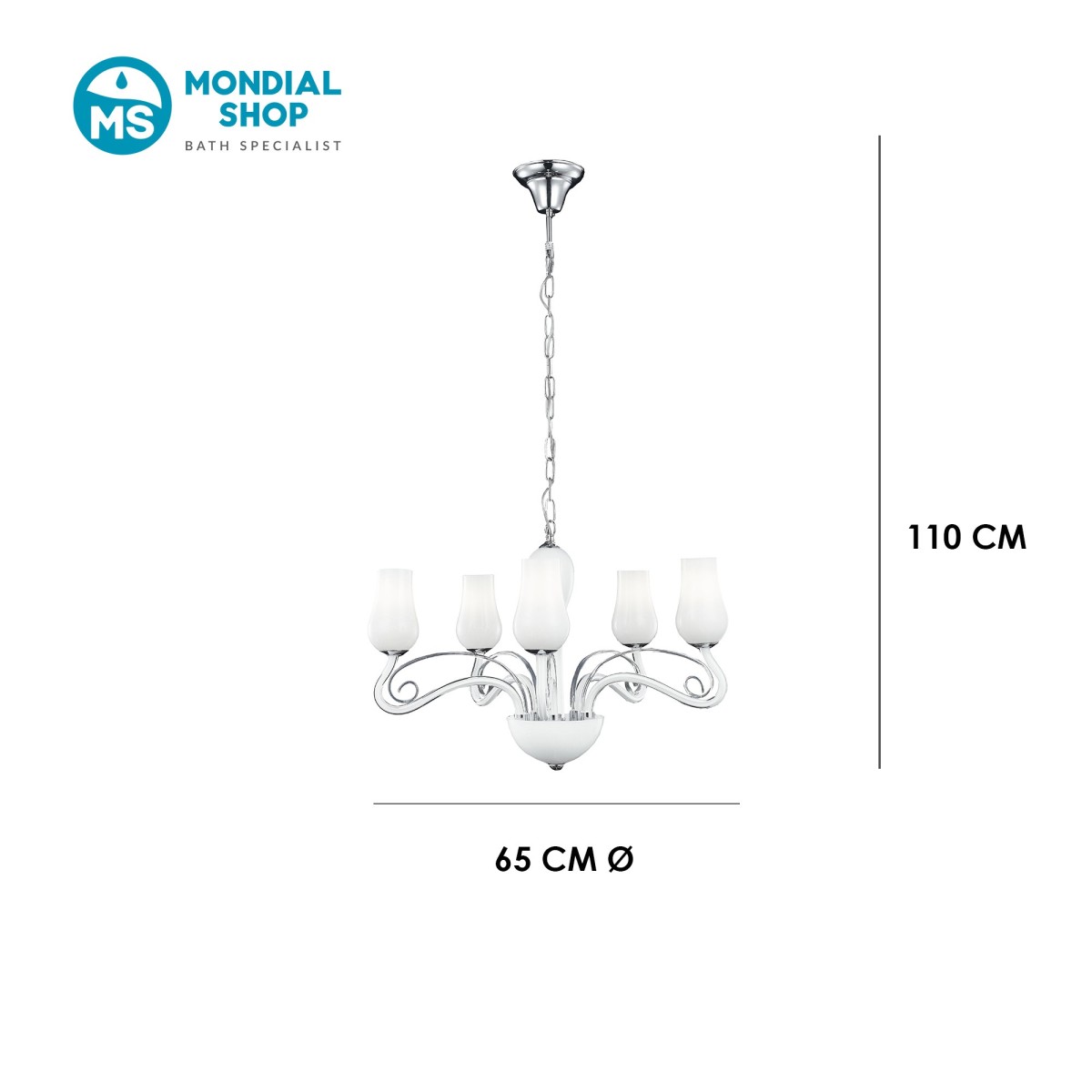 Suspension en verre soufflé ombré | Mondialshop
