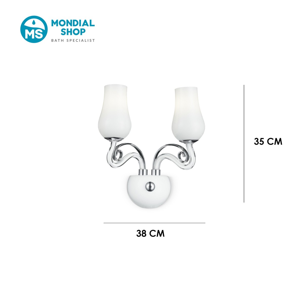 Scheda tecnica applique ANGEL a due bracci