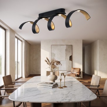 Plafonnier LED SPIRAL 20W, blanc ou noir | Mondialshop