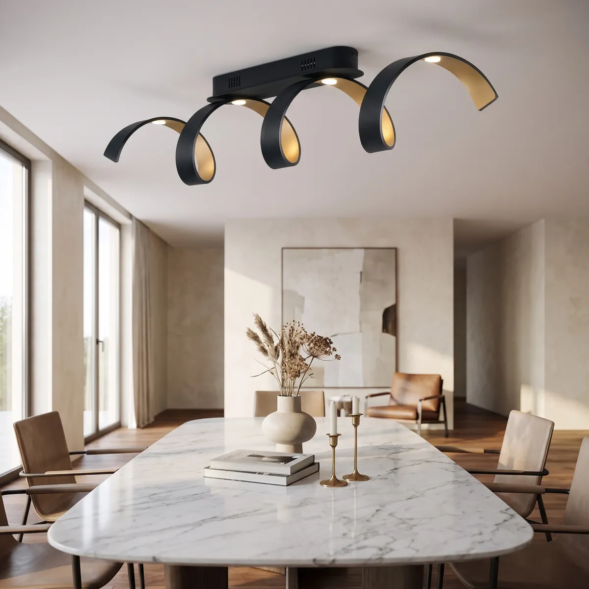 Plafonnier LED 20 W blanc ou noir | Mondialshop