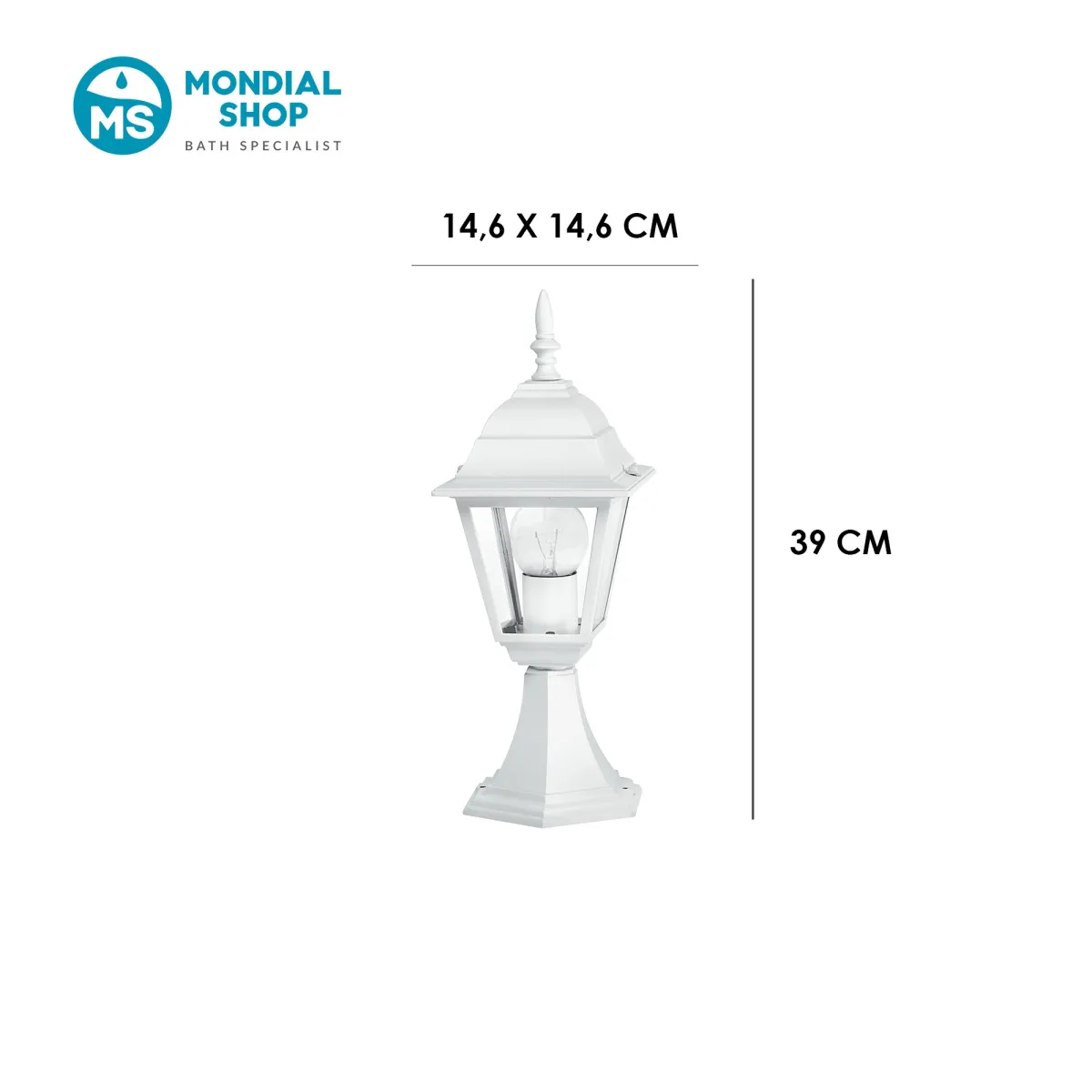 Weiße E27 Gartenlaterne | Mondialshop