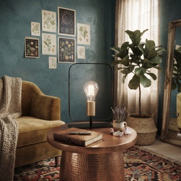 Lampada da Tavolo Bianca e Nickel | Mondialshop