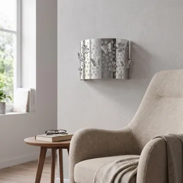 E14 Wandleuchte mit Blumen- und Schmetterlingsmotiv fürs Schlafzimmer | Mondialshop