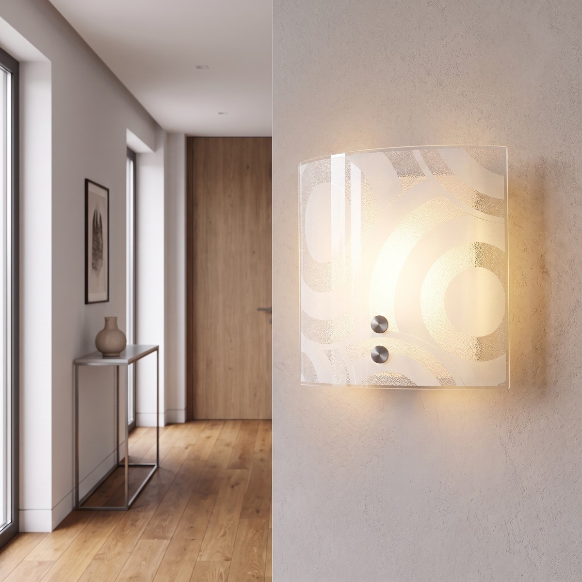 Quadratische Graniglia-Wandleuchte aus Glas, E27 |...