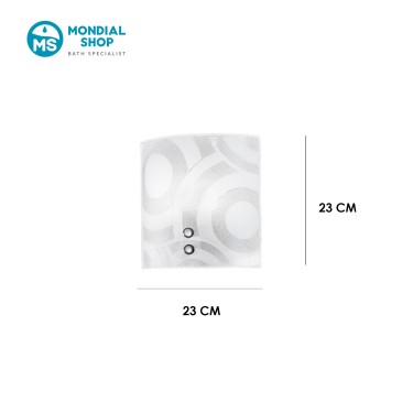 Quadratische Graniglia-Wandleuchte aus Glas, E27 | Mondialshop