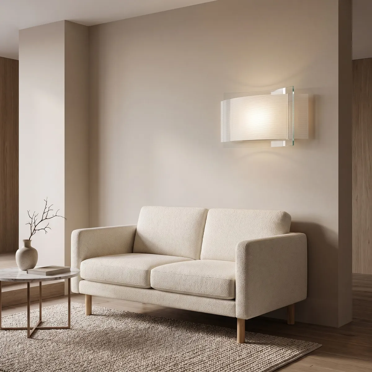 E27 Doppelglas-Wandleuchte, weiß | Mondialshop