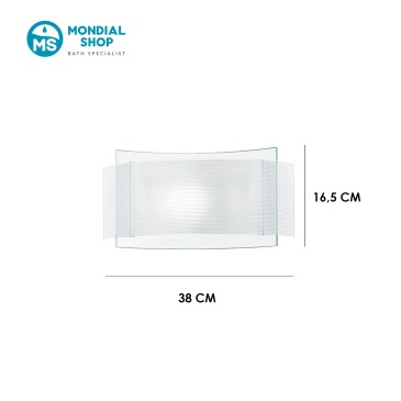 Applique murale E27 à double verre blanc | Mondialshop