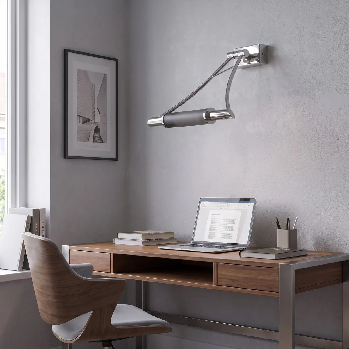 Verstellbare R7S Wandleuchte aus Glas und Metall |...