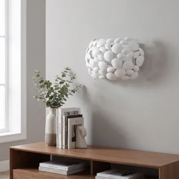 applique moderna 2xE14 in finitura bianco o cromo