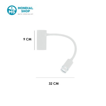 scheda tecnica Applique Moderna LED Orientabile in Silicone In bianco