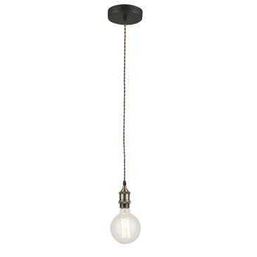 Lampadario Rustico Vintage Cavo in Tessuto | Mondialshop