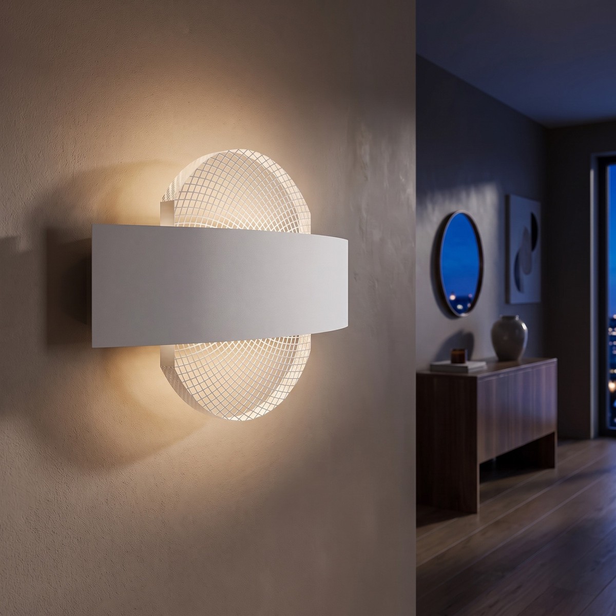 Moderne 10-W-LED-Wandleuchte, weiß | Mondialshop