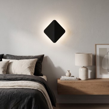 Applique murale LED 3W en forme de diamant, blanche et noire | Mondialshop