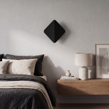 3W LED-Diamant-Wandleuchte, Weiß und Schwarz | Mondialshop