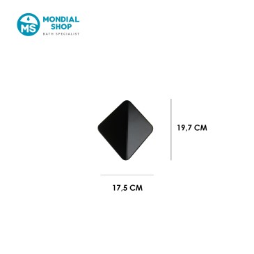 Applique murale LED 3W en forme de diamant, blanche et noire | Mondialshop