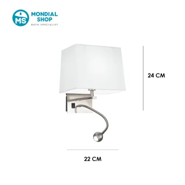 LED-Wandleuchte mit weißem oder etrurischem Schirm | Mondialshop