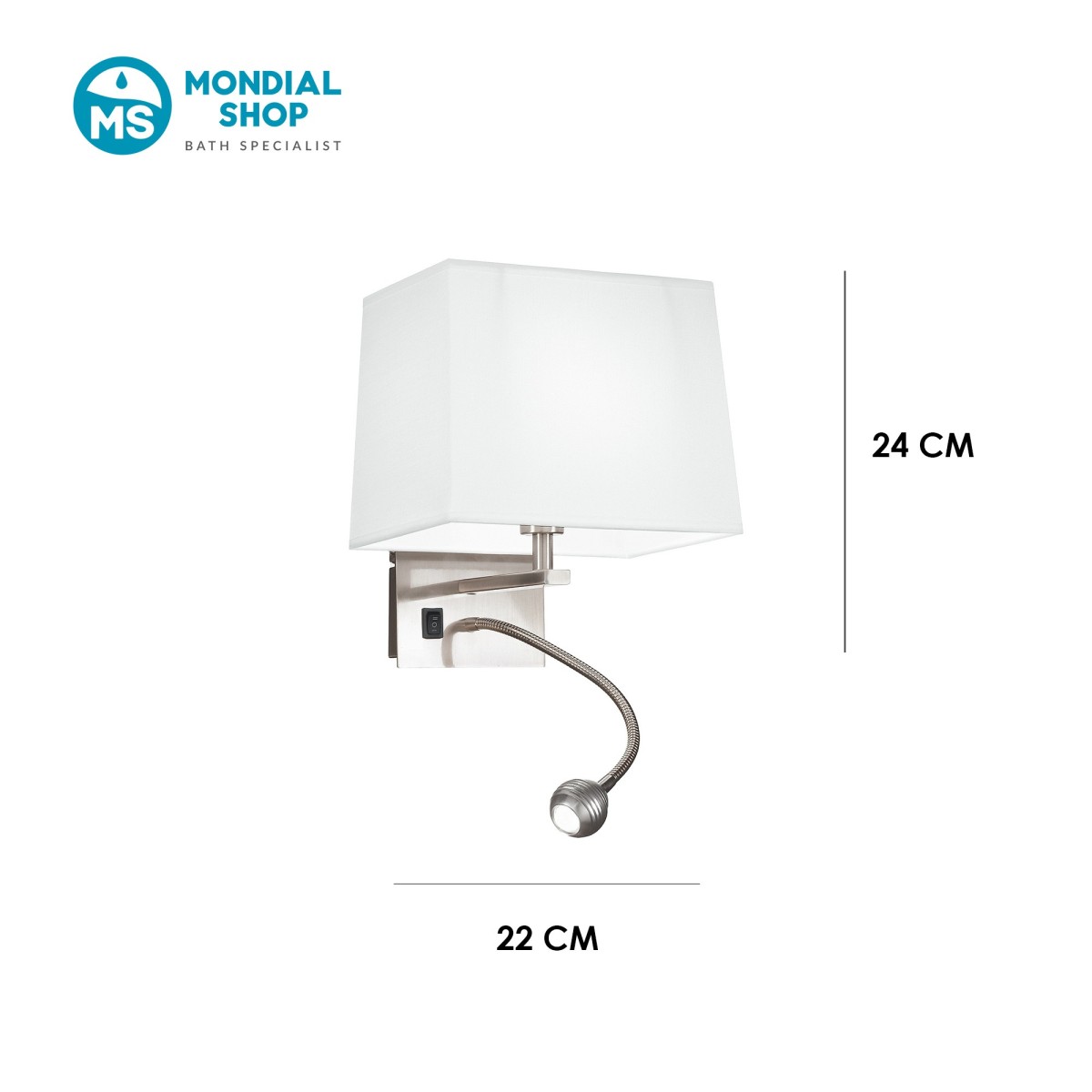 Scheda tecnica applique classica bianca HELLY