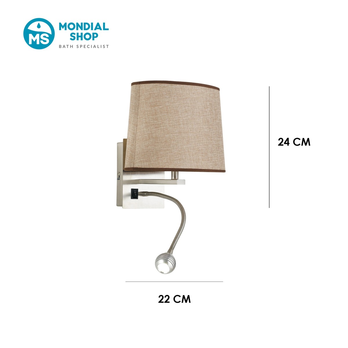 LED-Wandleuchte mit weißem oder etrurischem Schirm |...