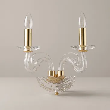 Klassische Kristall-Wandleuchte 2xE14 | Mondialshop