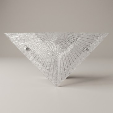 Applique classica In vetro diamantato bianco