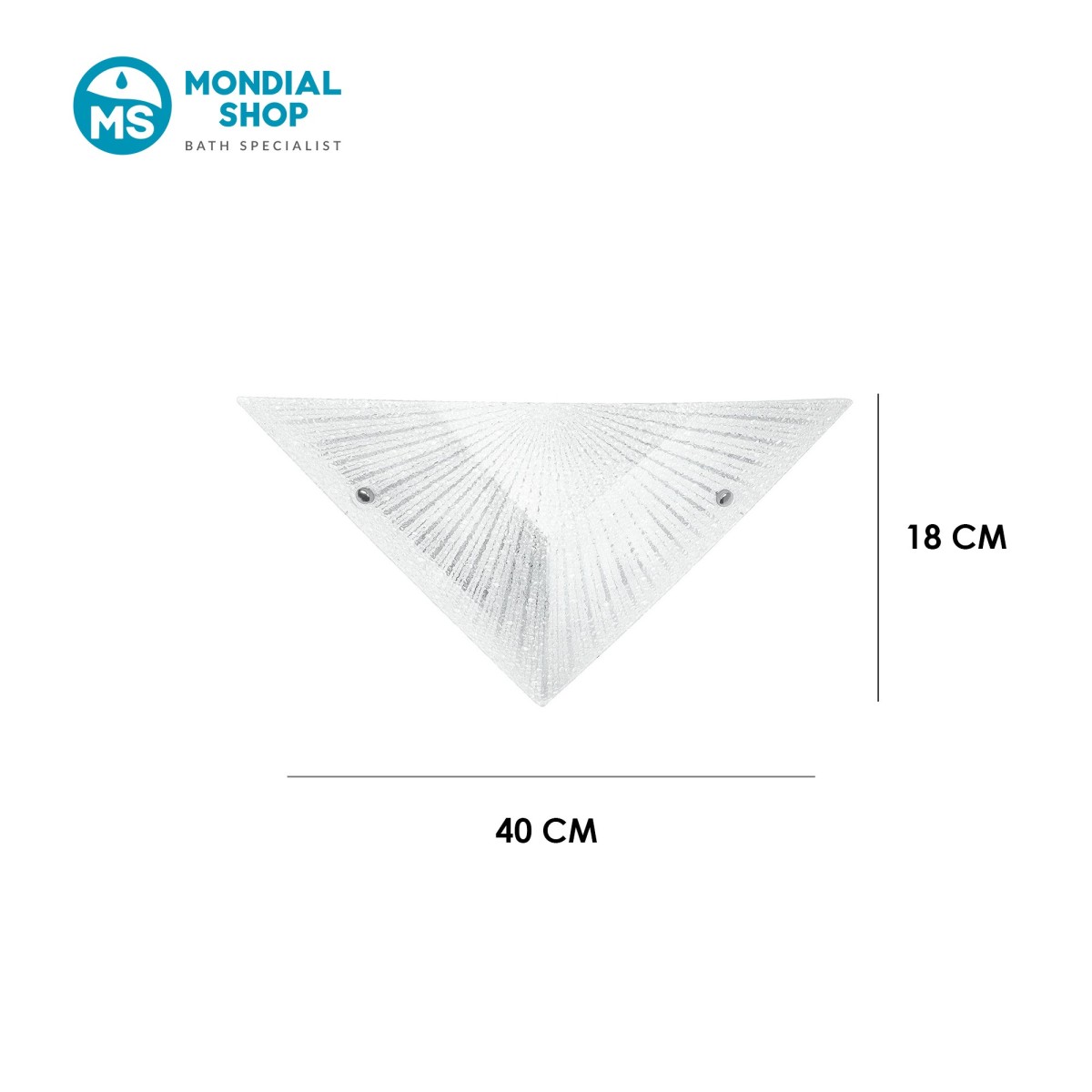 Applique Classica Vetro Diamantato E27 | Mondialshop