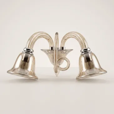 Applique Classica 2XE14 In Vetro champagne