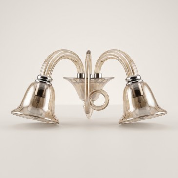 Applique murale classique en verre à champagne 2xE14 | Mondialshop