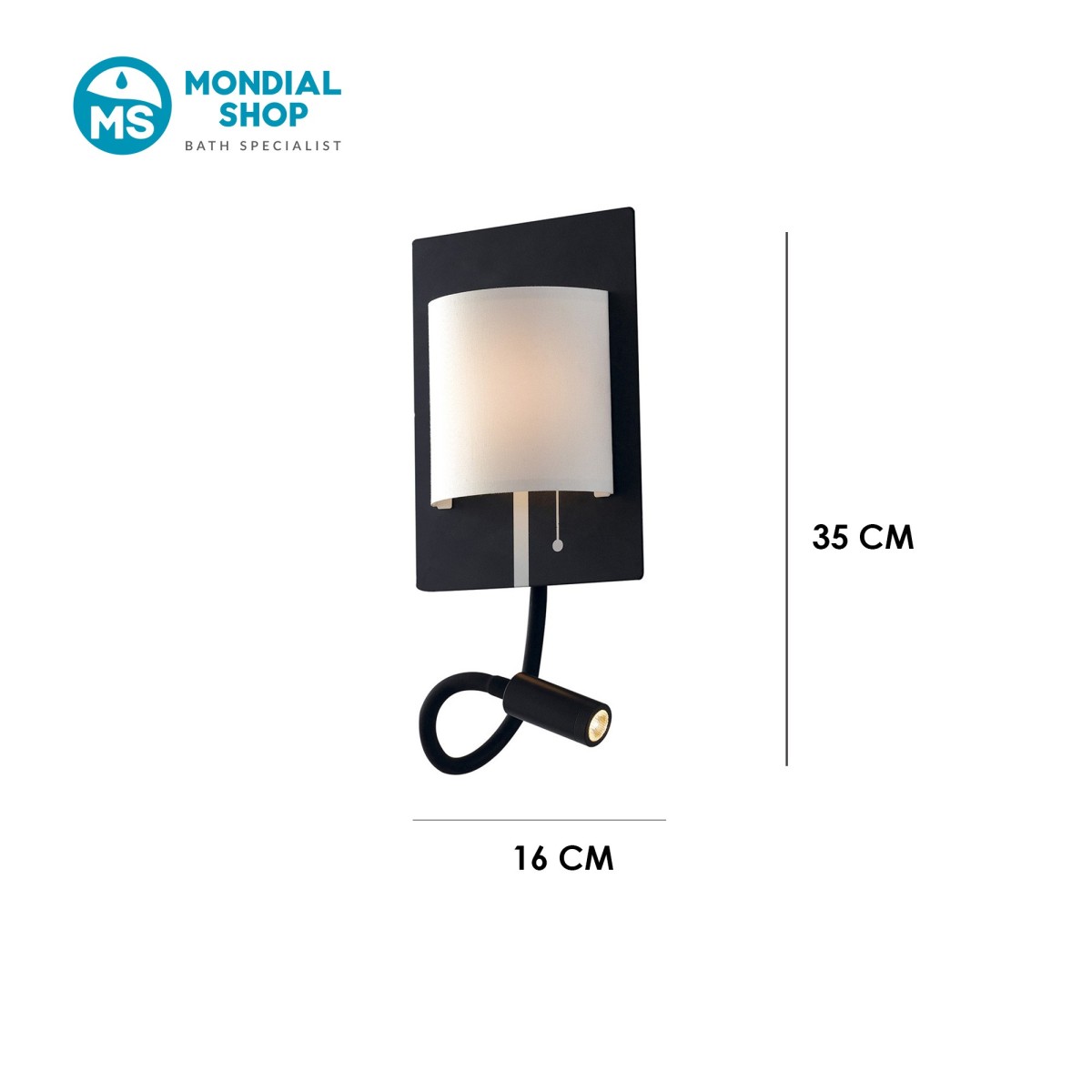 scheda tecnica applique POP bianca