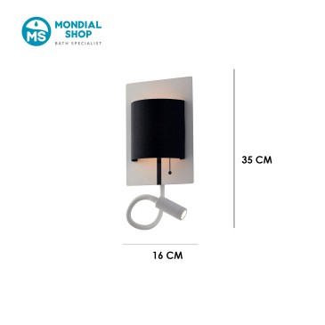 Applique murale LED moderne 9W, blanche ou noire | Mondialshop