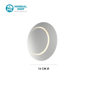 Applique murale LED ronde blanche orientable | Mondialshop