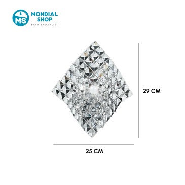 G9 Diamant-Wandleuchte mit K9-Kristallen | Mondialshop