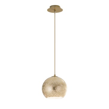 Lustre moderne à la feuille d'or, disponible en 3 tailles | Mondialshop