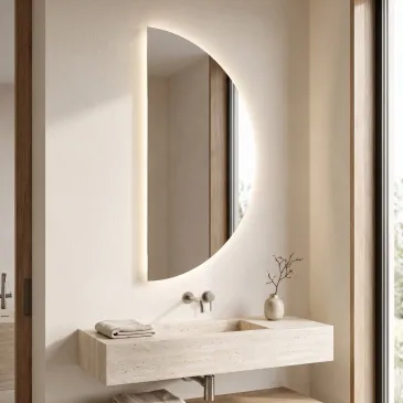 Miroir de salle de bain LED à triple fixation | Mondialshop