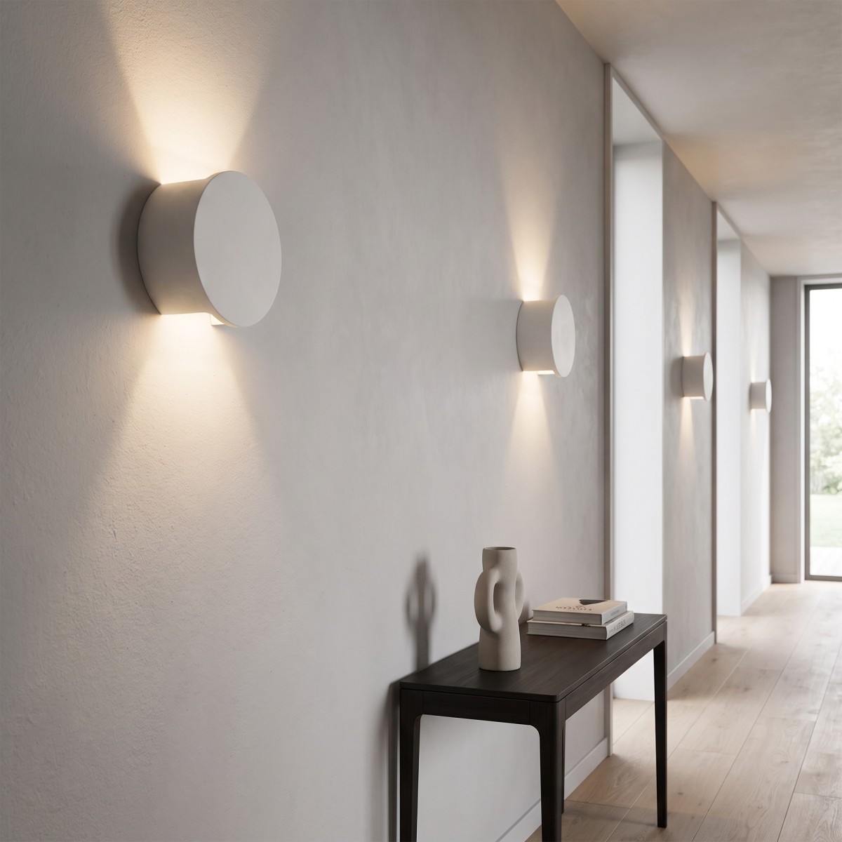 Runde, überstreichbare Gipswandleuchte G9 | Mondialshop