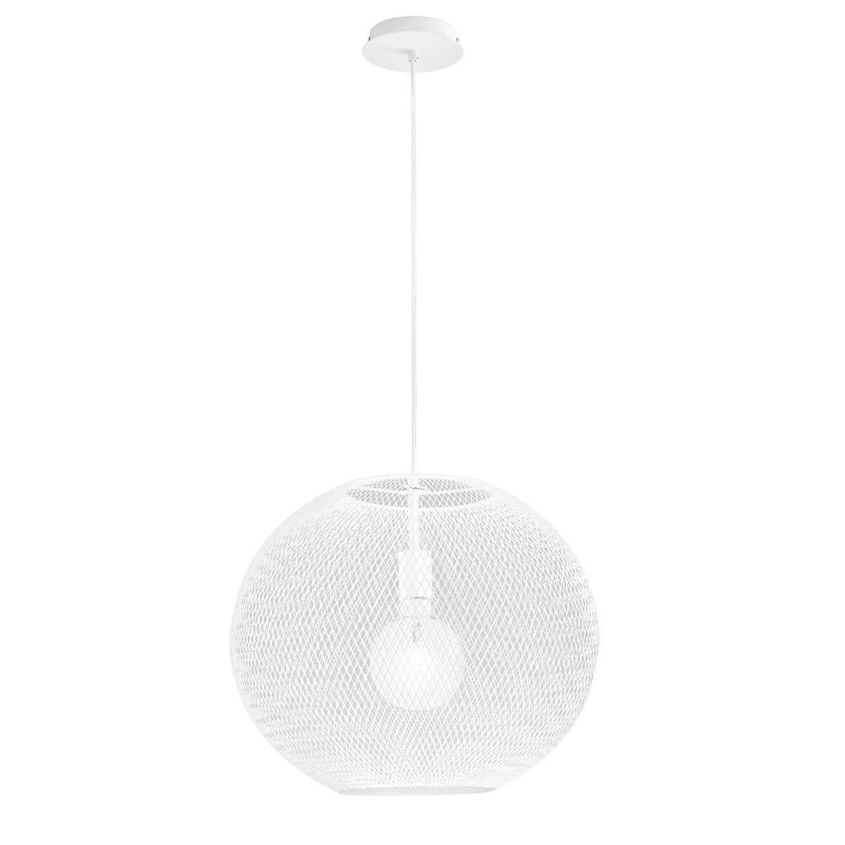E27 Metall-Pendelleuchte mit kugelförmigem Netzdesign |...