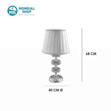 Elegante Tischleuchte aus Chrom und Kristall | Mondialshop
